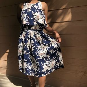 elegant contemporary floral skirt and tank set